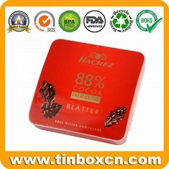 Hachez Holiday Chocolate Sliding Tin Box BR1504 Factory
