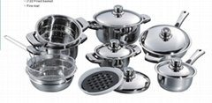 16pcs stainless steel cookware set