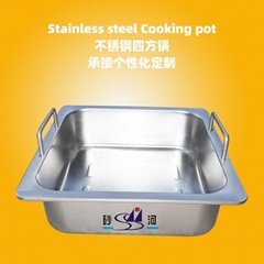 Hot sell Kitchenware Stainless steel square fondue Available Gas furnace