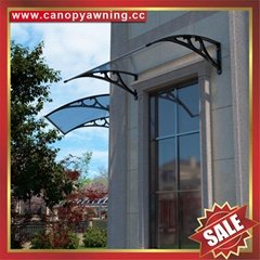 polycarbonate diy canopy awning with cast aluminum arm support for door window