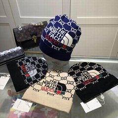     otton fabric cotton hat with scarf winter hat wholesale brand hat