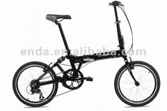 20" 7 speed Aluminium folding bikes bicycles in china with suspenson frame/FA072