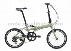20" Aluminium folding bikes bicycles in china with low step-through susp. frame