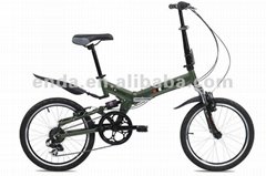 20" aluminium folding bikes bicycles with suspension frame and fork in china