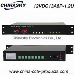12V DC 13A LED Display Rack Mount CCTV  Power Supply (12VDC13A8P-1.2U)
