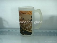 16oz glass beer stein glass mug with handle