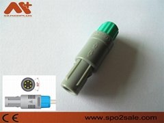 Plastic Push-pull connector medical connector 6pin80degree