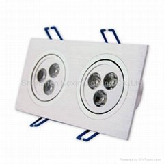6*1W led downlight square（CE/ROHS approval)