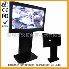 Netoptouch stand LCD monitor kiosk with IR touch