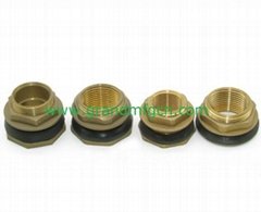 Water Tank Brass Outlets Connector fittings with NBR Gasket