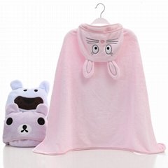 Toddler Soft Plush Hooded Animal Face Security Blankets,baby blanket with hood (Hot Product - 1*)