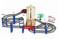 plastic electric diy race track railway toy
