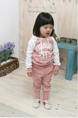 Baby Girl Suits 2pc Hoody Coat+ Pants Letter Sporty Baby Clothes Set 90-130cm