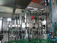 Crown cap glass bottle filling capping machine 