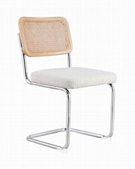 Dining Chair with metal tube and fabric 