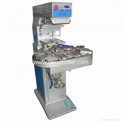 Two color pad printer with conveyor 