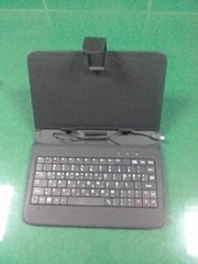2014 new style black leather keyboard for 7 inch tablet PC keyboard
