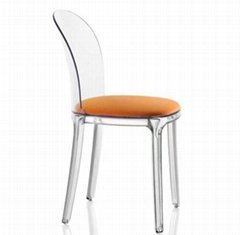 arylic dining chair  full transparent plexiglass chair