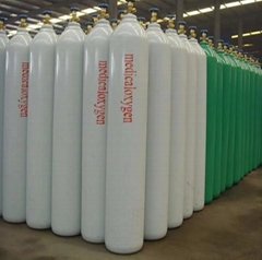 ISO TPED high pressure seamless 40l 50l empty empty medical oxygen gas cylinder 