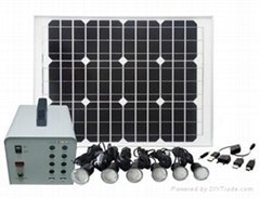 6pcs led solar lighting system with phone charger tips