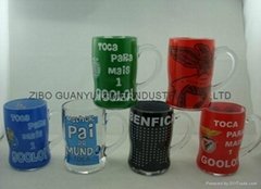 Promotional glass mug with bell