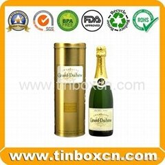 Wine tin box whisky tin container vodka metal tin box packaging