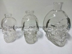 The skeleton glass bottle
