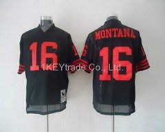 Latest Hotsale Joe Montana 16 Jersey        NFL Jersey San Francisco 49ers BLACK