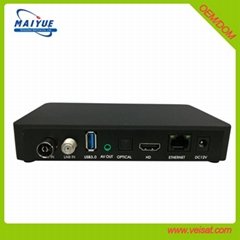 Android + E2 Linux DVB-S2+T2/C combo set top box for Europe market