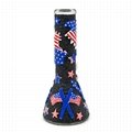 Hand Painted Independence Day Theme Glass Bong,National Day,American Eagle 7