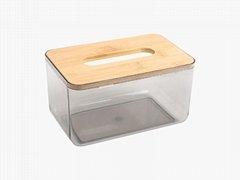 Acrylic tissue box Clear perspex tray organizer tray Wooden box