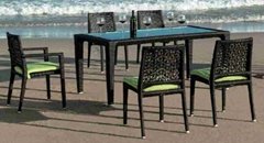 ARTIE GARDEN outdoor PE wicker dining table set