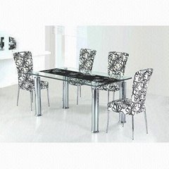 Glass Dining Table and Chair Set