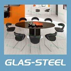 Modern Extendable Glass Dining Table For 8 WC-BT136