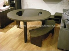 Round Table and Arc-Shaped Chairs  (MM-D210)
