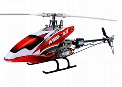 WASP X3V 3 AXIS flybarless RTF version rc helicopter