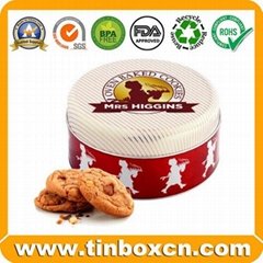 Food Packaging Round Metal Candy Tin Box