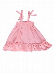 Summer Toddler Baby Girl Frilled Pink Sundress Wholesale