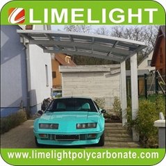 carport awning with powder coated aluminium alloy frame and polycarbonate sheet