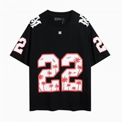 AMIRI 22 Football cotton T-shirt Men Jersey Logo T shirt (Hot Product - 1*)