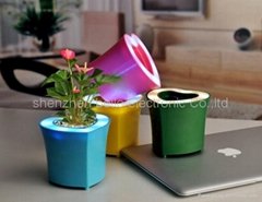 reative USB flower pot pen holder Speaker