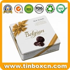 Belguim Square Chocolate Tin Box BR1508 Factory