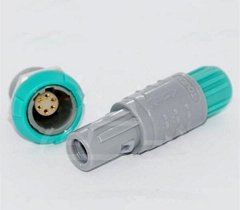Plastic Push-pull connector 6pin40degree medical connector