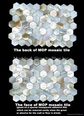 plastic mounted MOP mosaic tile