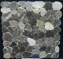 Sliced Pebble mosaic tile