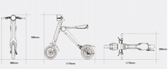 Chinese Foldable Electric Scooter Electric folding bike K1 18kg as a good gift