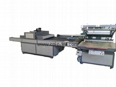 automatic flatbed screen printing machine with UV dryer