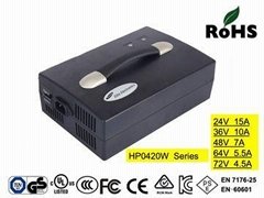 HP0420EF 60V5A  Lead Acid Battery Charger for power chairs UL,cUL,CE-OK,PSE,ROHS