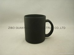 Black color change glass mug