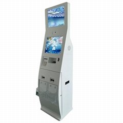 Netoptouch card reader kiosk with ID card dispenser